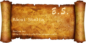 Bácsi Stella névjegykártya