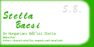 stella bacsi business card